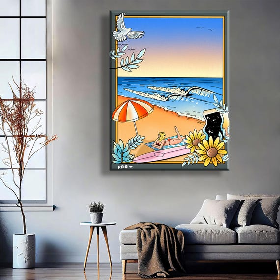 センシュアルなポップアートキャンバスプリント：大胆な赤い唇、モダン