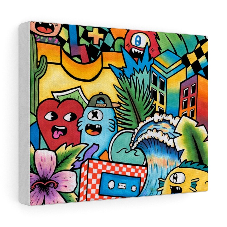 Canvas Print Graffiti Art Urban Wall Art Pop Art Paintings Etsy