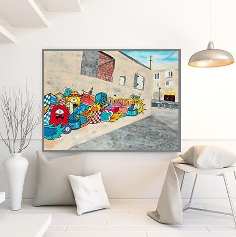 Tableau Street Art / Pop Art Signé BAD CED - Peinture Acrylique Sur Toile, Original