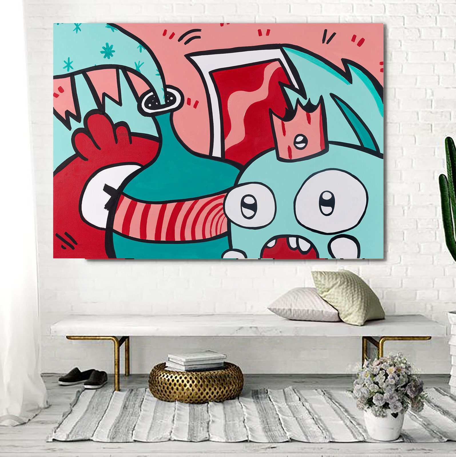 Kfir Tager Original Painting Pop Art Style Street-art-style | Etsy