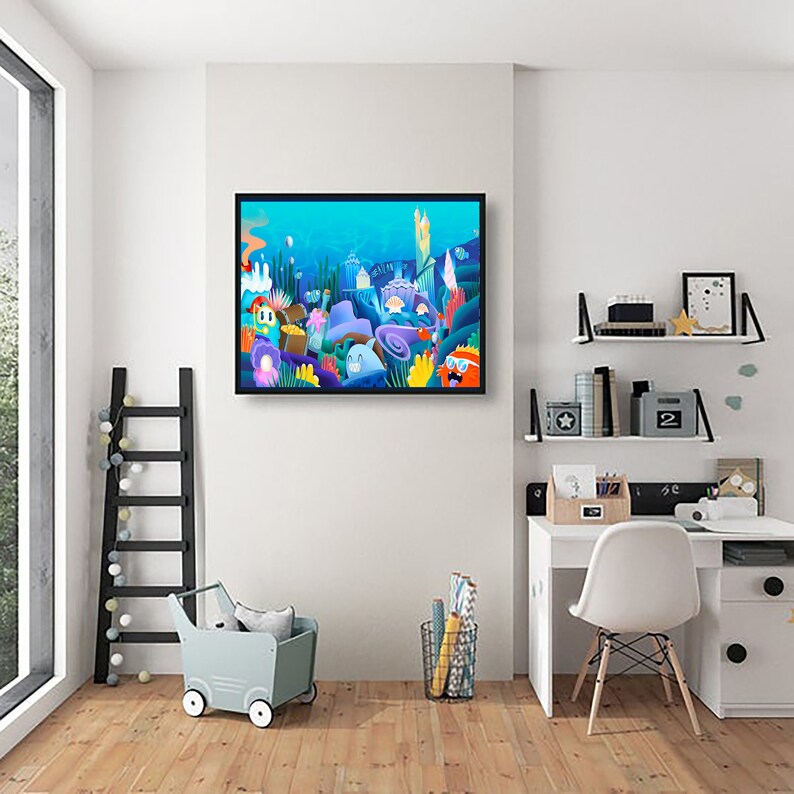 Atlantis Pop Art Print: Colorful Lost City Wall Decor by Kfir Tager - Etsy