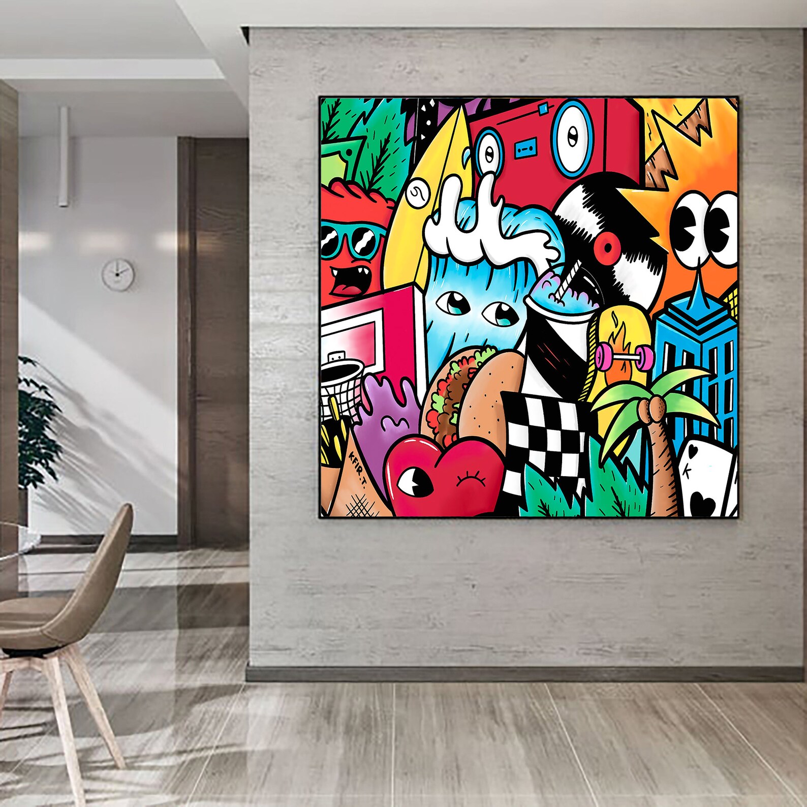 Extra Large Colorful Painting Large Canvas Art Print Canvas Etsy