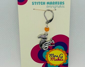 Squirrel Stitch Marker | Progress Keeper | Progress Marker | Crochet accessory