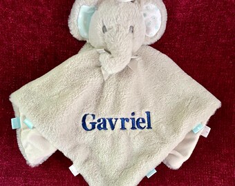 Personalized Animal Lovey: Embroidered Baby Security Blanket