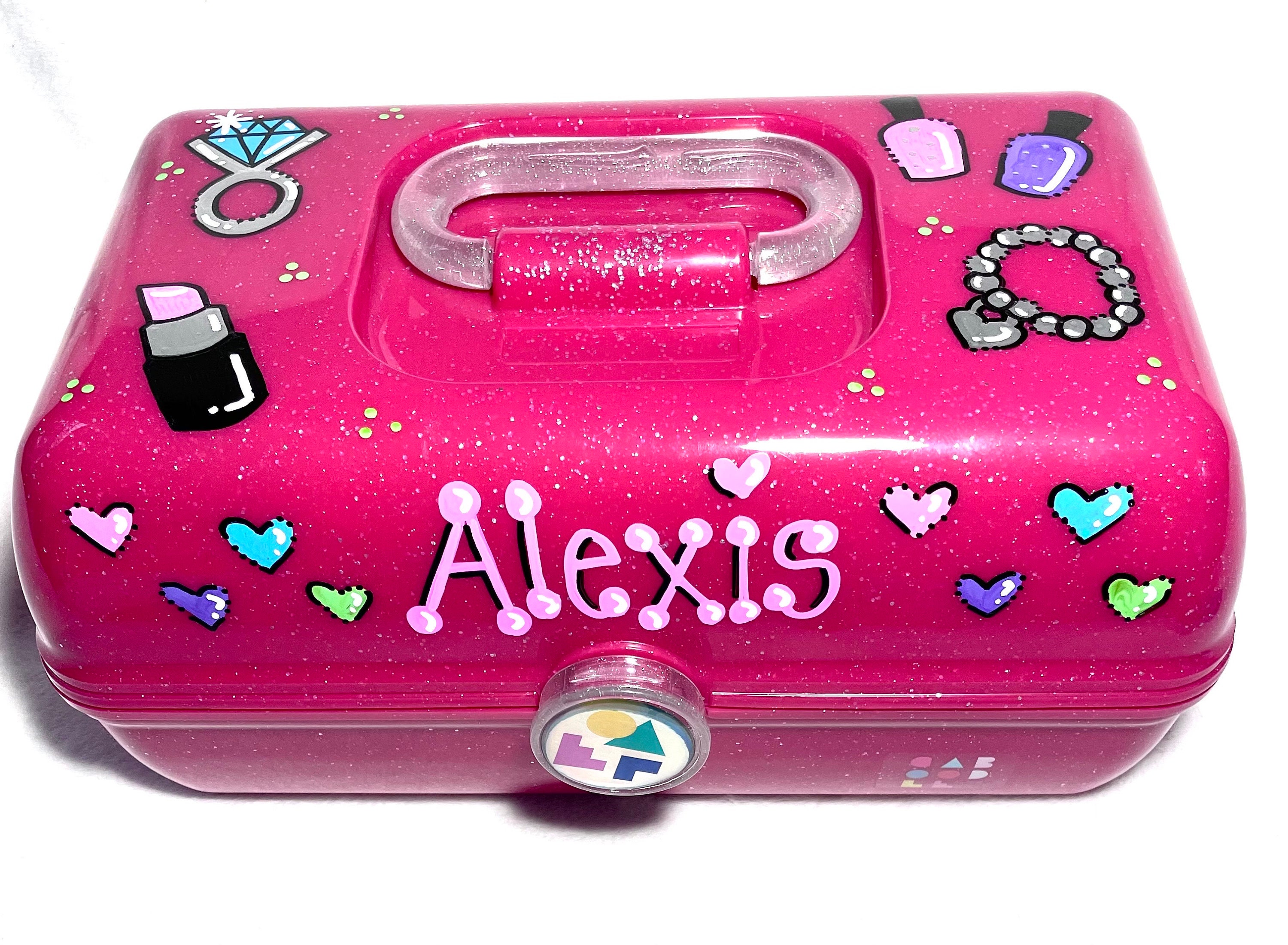  Caboodles On-The-Go Girl Makeup Box, Hot Pink Sparkle