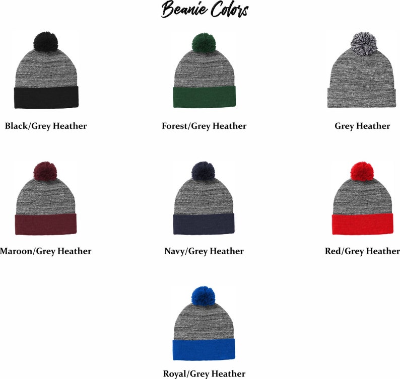 Custom Embroidered Heather Pom Pom 