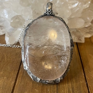 Extra Large Natural Crystal Quartz Statement Necklace