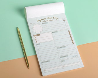 Oriday Daily Planner Tear-Off Pad, 52 Undated 6x9 To Do List Notepad, Productivity Tracker for Organizing Schedule, Agenda, Notes, Checklist