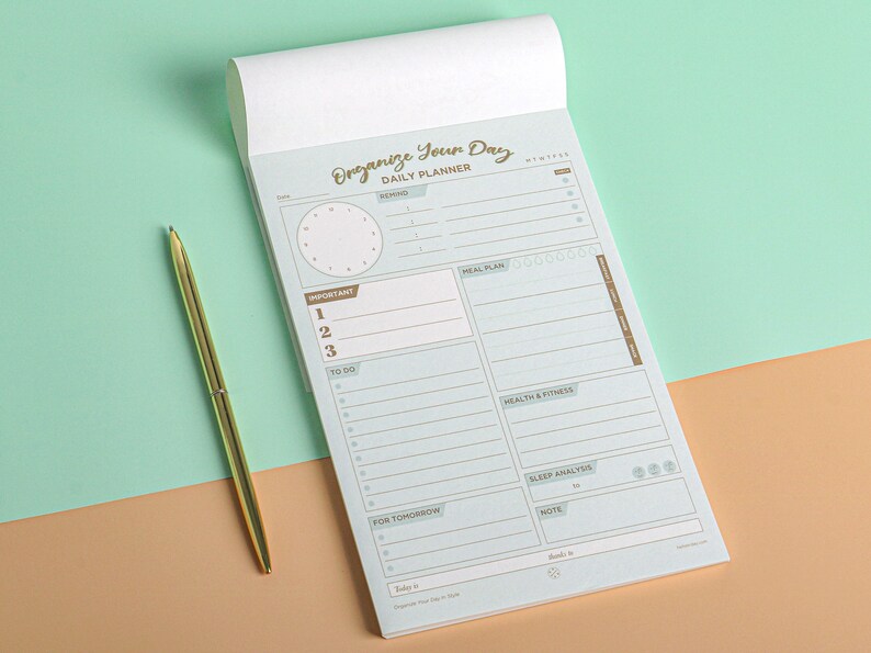 Oriday Daily Planner Tear-off Pad, 52 Undated 6x9 to Do List Notepad ...