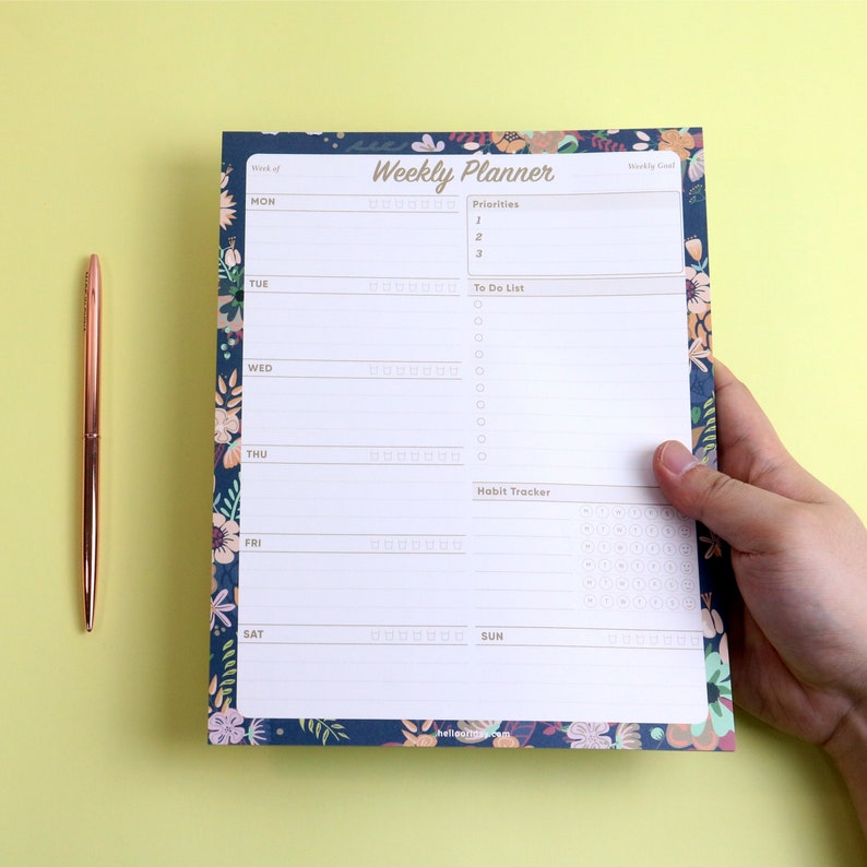 Weekly Planners 52 Sheets Premium Task Organizer Pad Undated | Etsy