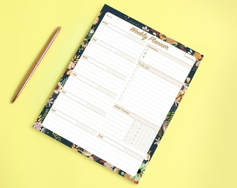 Weekly Planners 52 Sheets Premium Task Organizer Pad - Undated & Tear-Away Notepad, Water Intake Tracker - 7.8” X 10"