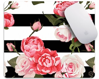 Mouse Pad Custom - Marine Rose |  Unique and Inspirational Pattern Design for Work, Home Office Decor