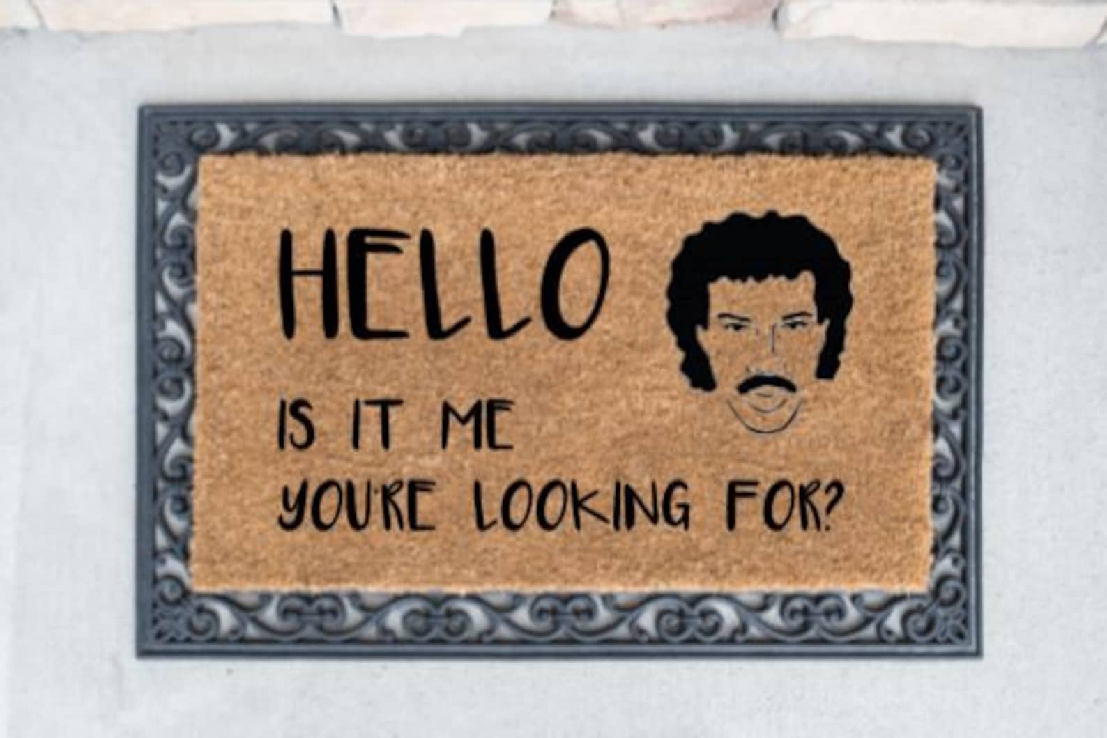 Hello is it me you re looking for doormat home decor etsy
