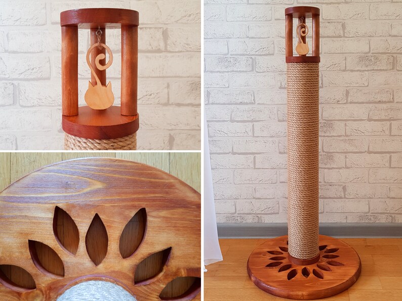 Wooden cat tree furniture rustic cat tree cat tree wood Etsy