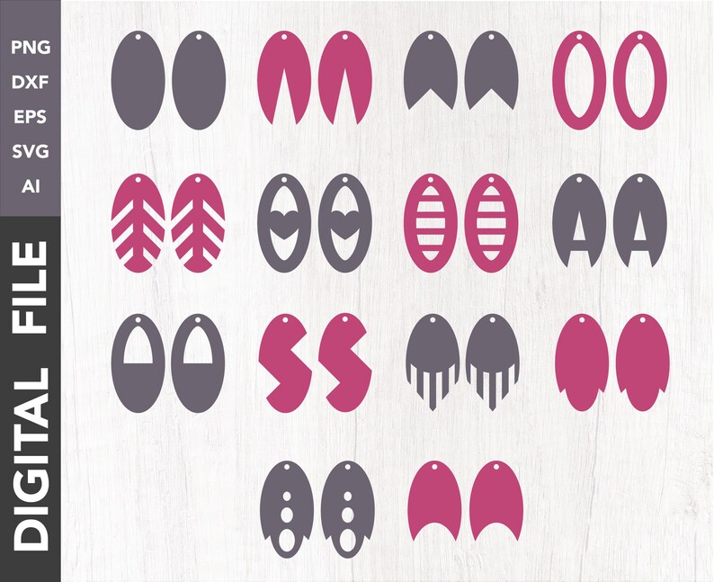 Download DIY Boho Oval Earring Template Bundle Cricut Cut File SVG ...