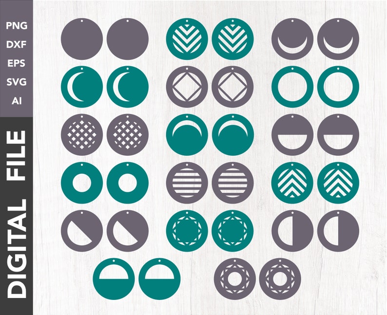 Download DIY 59 Earring Bundle Template Cricut Cut File SVG | Etsy