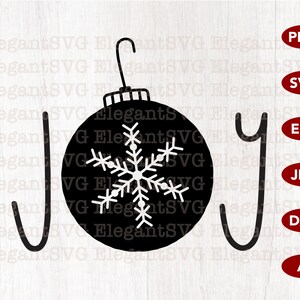 Download Joy Ornament Cutting File SVG PNG Vector Cricut | Etsy