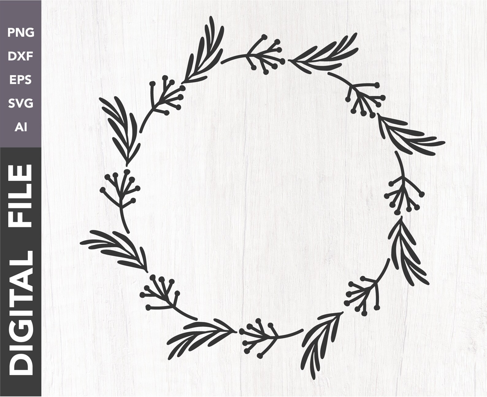 Rustic Farm Wreath SVG Cricut Cut File Silhouette DXF - Etsy