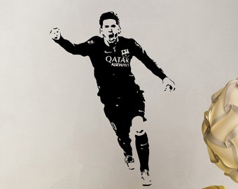 Messi Wall Decal Soccer Poster Sport Football Player Gift Kids Children Room Vinyl Sticker Fitness Decor Playroom Wall Art 7-64