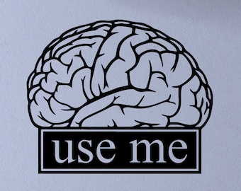 Brain Wall Decal Classroom Poster Work Education Motivation Office Sign Science Quote Vinyl Sticker Study Decor School Office Wall Art 7(53)