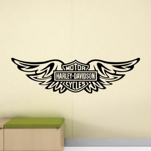 Calcomanía de pared Davidson, pegatina de vinilo, decoración de pared de garaje para motocicleta, letrero para puerta y ventana, arte de pared de regalo, calcomanía sin fondo de un Color 3258