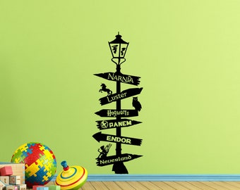 Road Sign Wall Sticker Decal Sign Nursery Wall Decor Road Sign Gift Vinyl Sticker Bedroom Quote Nursery Print Playroom Wall Art Stencil 1101