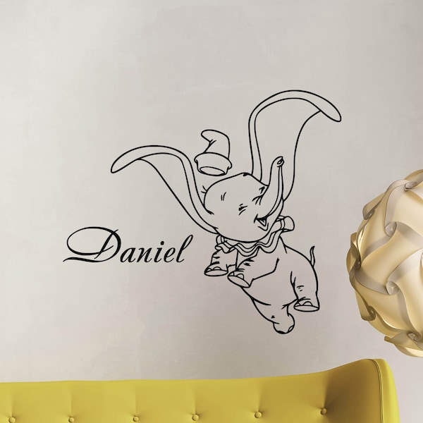 Personalized Wall Sticker Dumbo Etsy