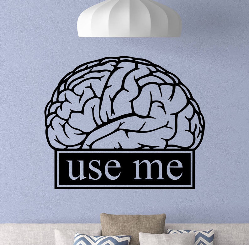 Brain Wall Decal Classroom Poster Work Education Motivation Office Sign Science Quote Vinyl Sticker Study Decor School Office Wall Art 7 53