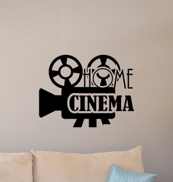 Home Cinema Wall Decal Movie Film Poster Theater Sign Quote Playroom Vinyl  Sticker Print Mural Gift Video Decor Film Strip Wall Art 5-80