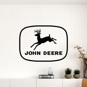 Deere Wall Decal Vinyl Sticker Tractor Wall Decor Farmhouse Sign Farmer Gift Farm Wall Art Poster One Color No Background Decal 3261
