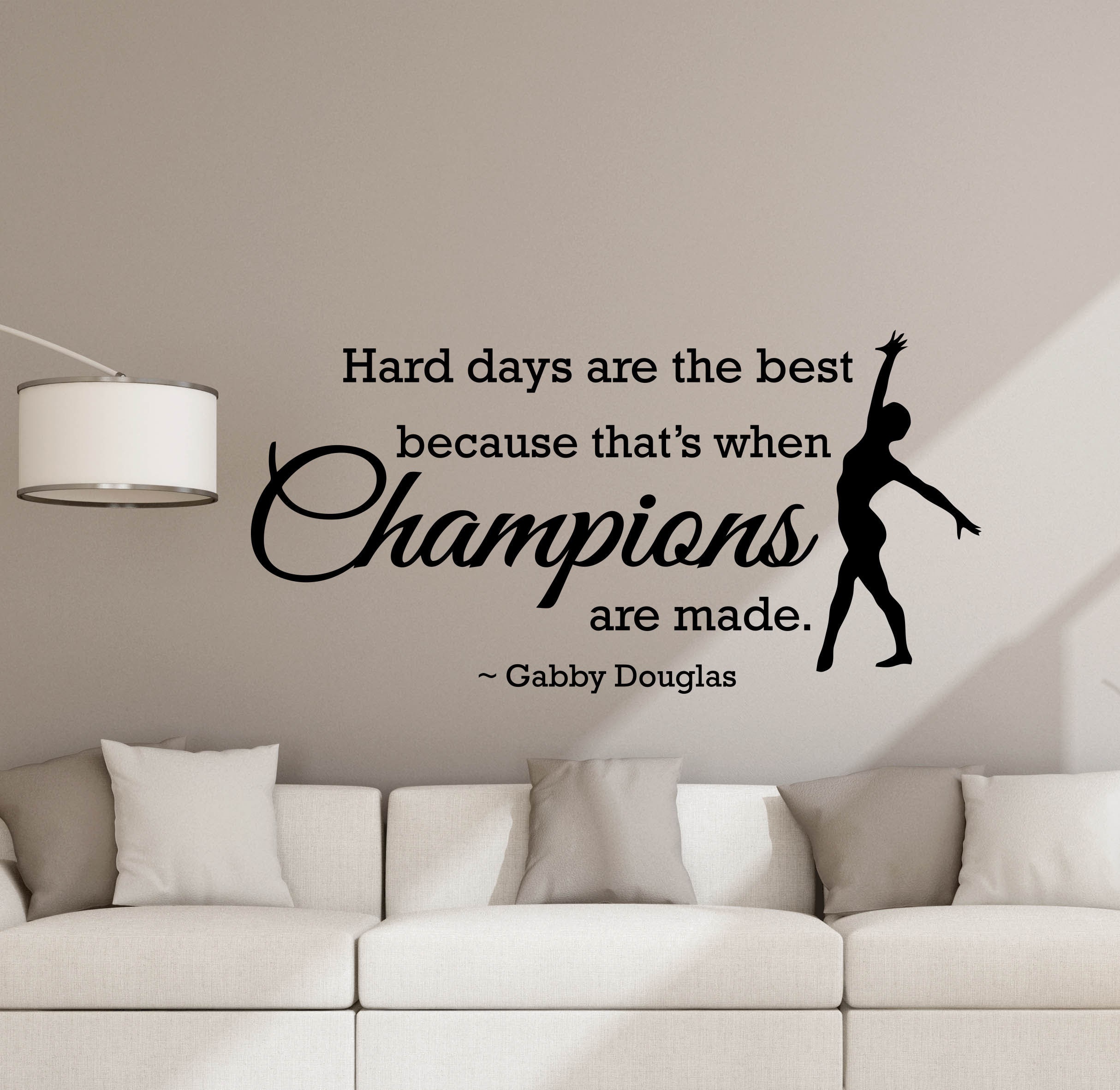 Buy Gabby Douglas Quote Wall Decal Hard Days Are the Best Gymnast Online in  India - Etsy