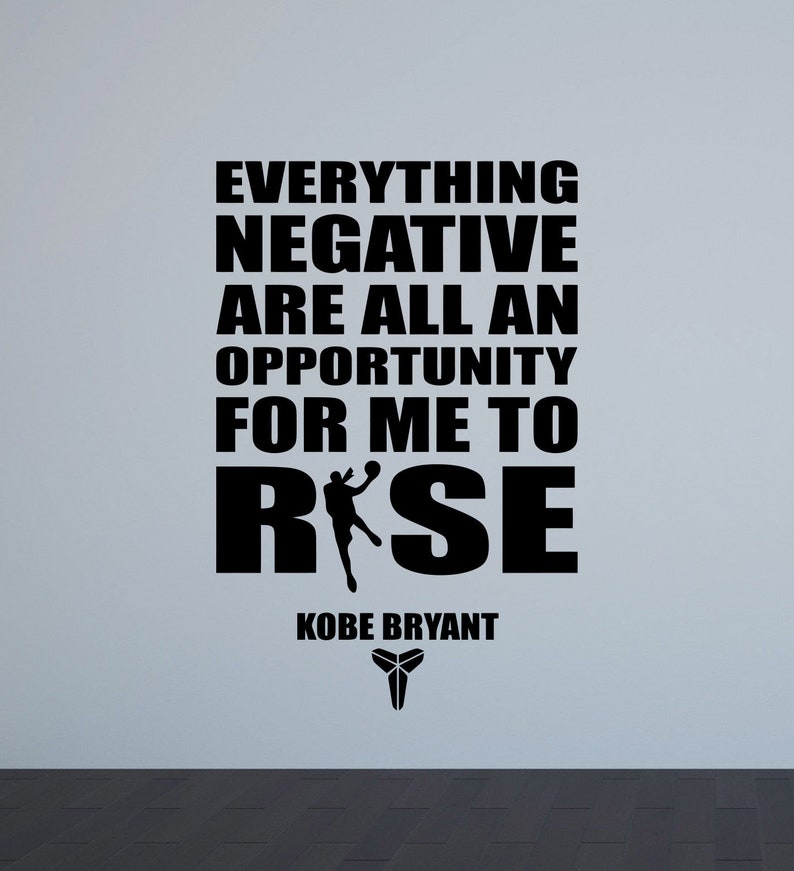 Kobe Bryant Quote Wall Decal Poster Basketball Player Gifts | Etsy