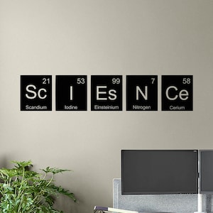 Science Wall decal Periodic Table of Elements Education Poster Gift Sign School Quote Vinyl Sticker Classroom Decor Art 6-00