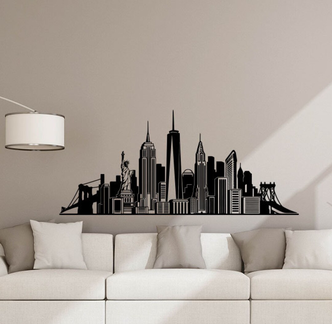 New York Skyline Wall Decal New York Poster New York Sign Gift Home
