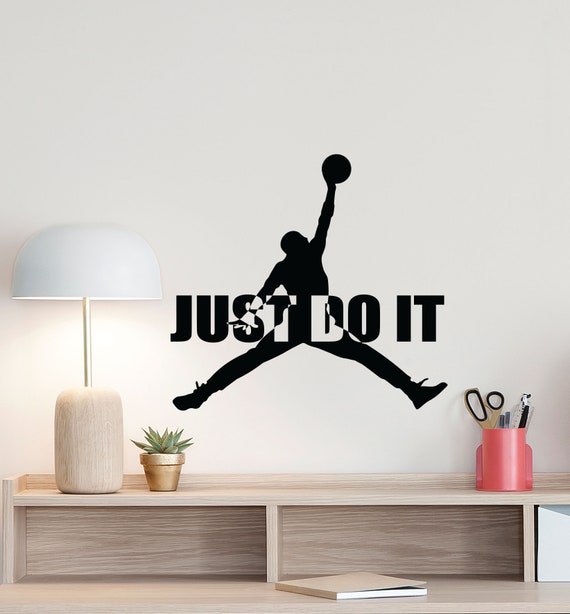Jumpman Wall Just Do It Michael Jordan Quote Basketball | Etsy