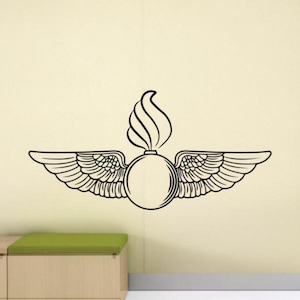 Navy Aviation Ordnance Wall Decal Vinyl Sticker IYAOYAS Wings Insignia Decor Window Door Sign Gift Wall Art One Color No Background 3250