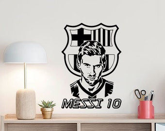 Lionel Messi Wall Decal 10 Sign Soccer Poster Sport Football Player Gift Kids Children Room Vinyl Sticker Gym Decor Playroom Wall Art 9-48