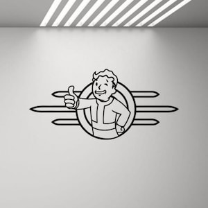 Vault Tec Boy-calcomanía de vinilo para pared, decoración de pared, regalo, arte de pared, póster de jugador, un Color, sin fondo, calcomanía 3310
