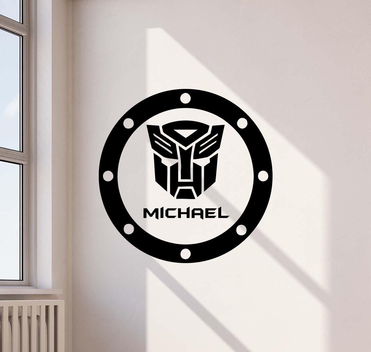 Personalized Autobot Wall Decal Sign Custom Name Transformers Poster ...