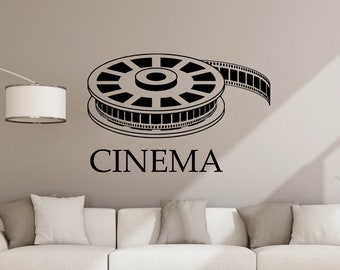 Wandaufkleber "Movie Film Director" – PVC-Vinyl Dekor 72x81cm, Für Wohnzimmer, Home Theater, Büro (einfach Zu Applizieren, Wasserdicht)
