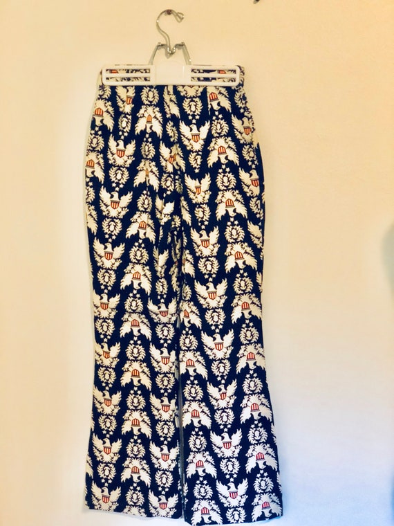 1970s Pantasticks Liberty Eagle American Button Fly Bell Bottoms