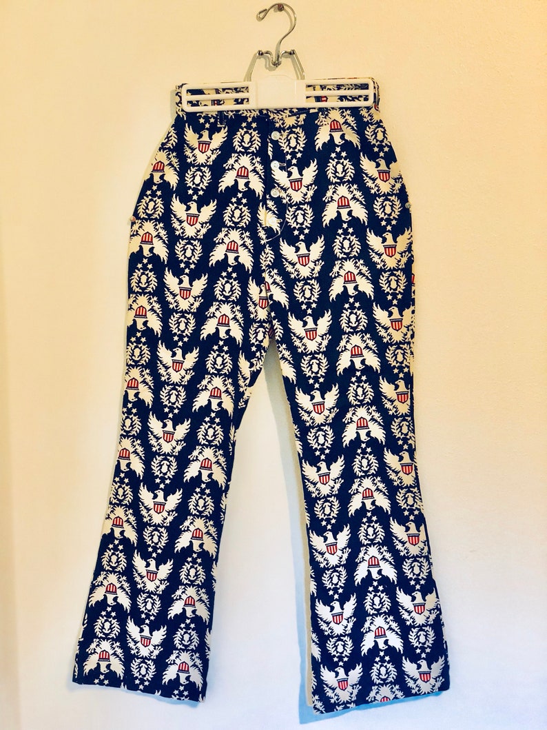 1970s Pantasticks Liberty Eagle American Button Fly Bell Bottoms
