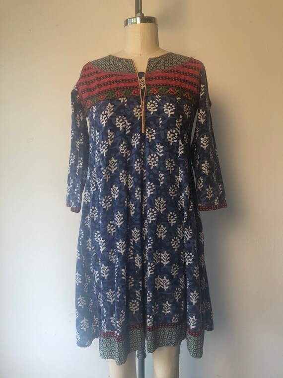 Indian Cotton Multi Pattern Dress