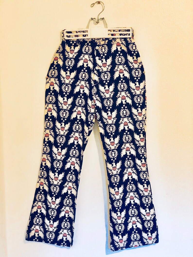 1970s Pantasticks Liberty Eagle American Button Fly Bell Bottoms