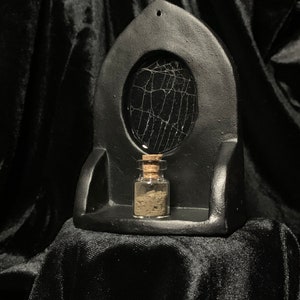 Gothic Reliquary- real preserved spiderweb and grave dirt wall niche (style 2)