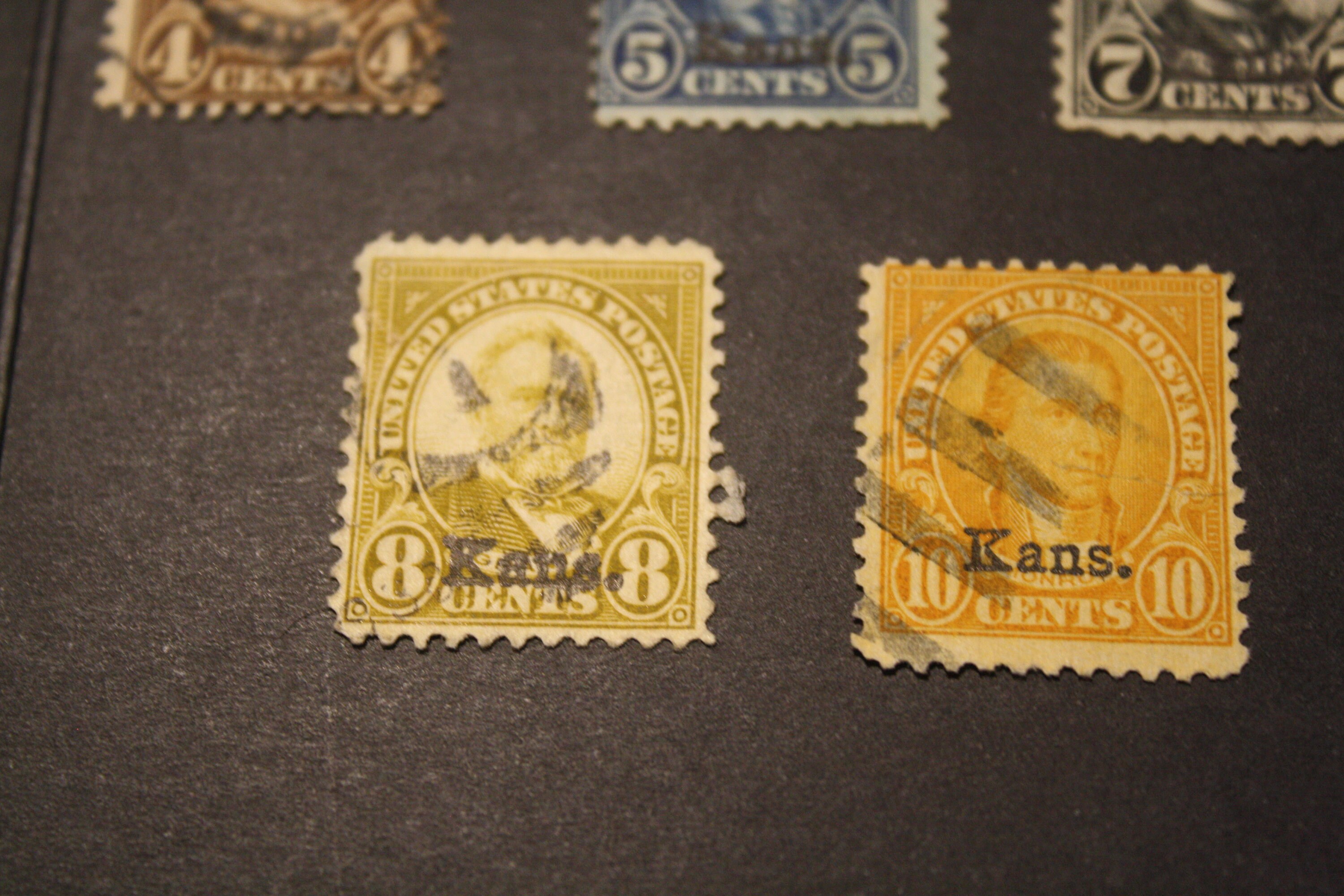 US Stamps Kansas and Nebraska Overprints 16 Stamps Used High Catalog