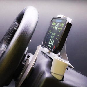 Uchwyt sprężynowy na telefon | do Logitech G29/G920/G923 | Zacisk | Driving Force Wheelbase | Akcesoria do symulatorów wyścigowych, modyfikacje i ulepszenia