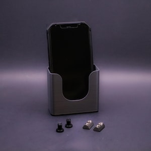 Smartphone Holder w/ Charging Cable Port [+Hardware] for SIM Racing Aluminum Profile Rig 8020, 20 series, 40 series | SIM Racing Accessories