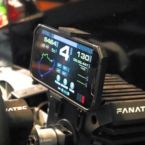 Fanatec Spring Loaded Phone Mount Holder | Fanatec CSL DD | DD Pro | Podium | Sim Racing Accessories Mods Upgrades