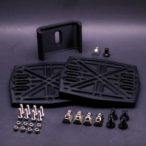 Dual Bass Shaker Mounting Kit + Mini USB Amp Mount | Dayton Audio BST-1 | 8020 T-Slot Cockpit | Sim Racing Accessories | Flight Simulator